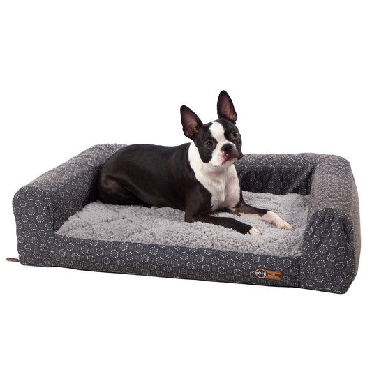 K&H Pet Products Air Sofa Pet Bed Geo Flower Small Gray 18" x 24" x 7"